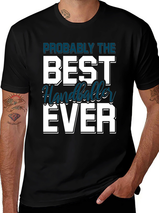 Best Handballer Ever T-Shirt Black Cotton