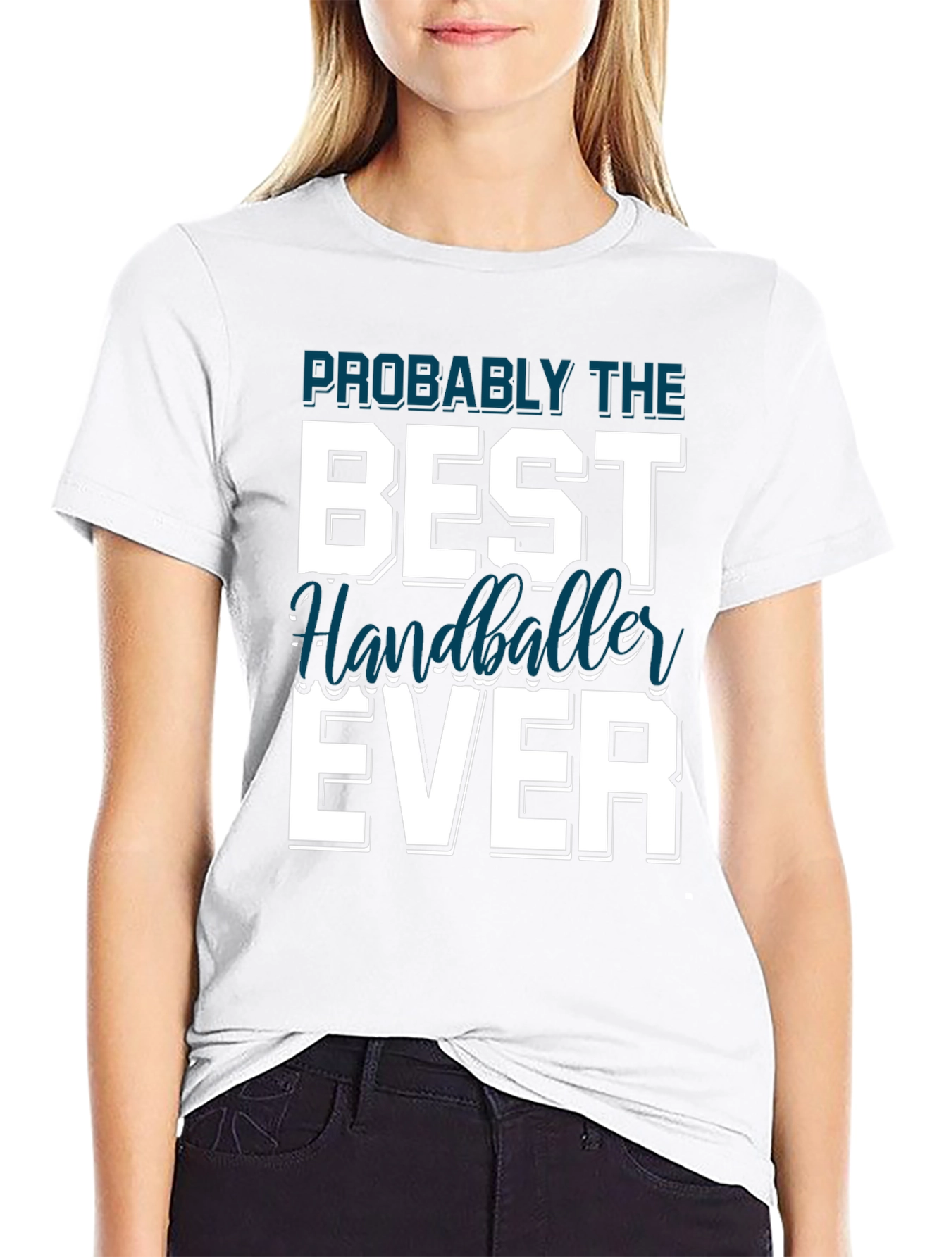 Best Handballer Ever T-Shirt Black Cotton
