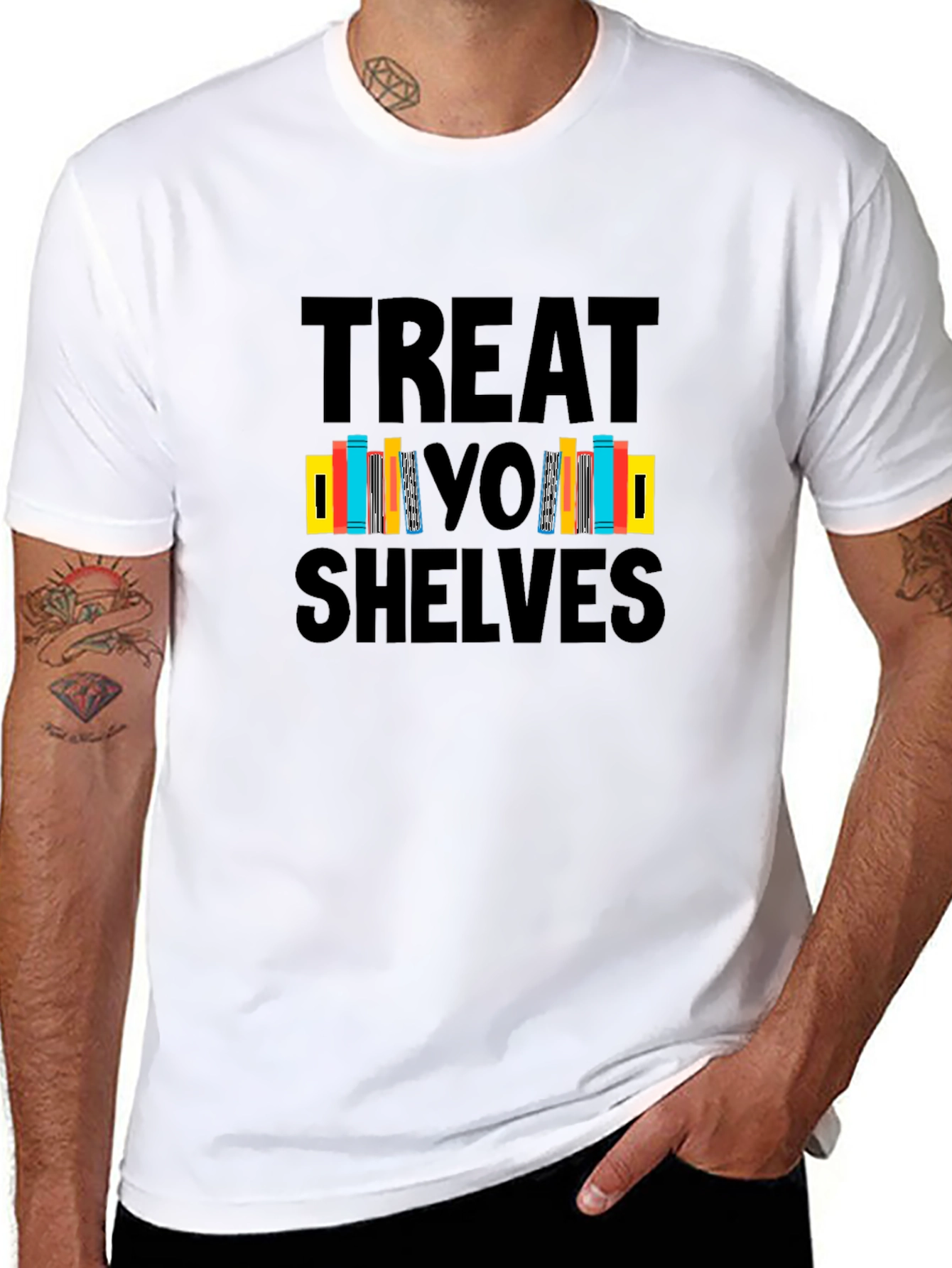 Treat Your Shelves Black Graphic T-Shirt