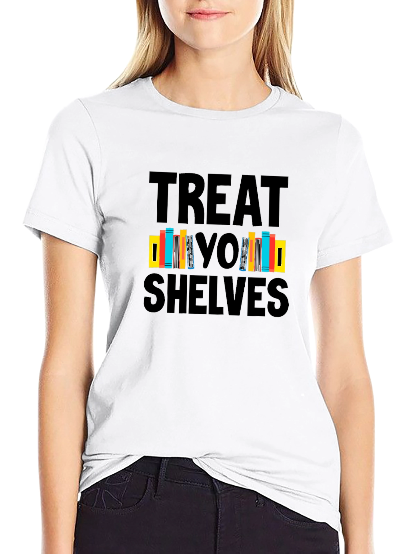 Treat Your Shelves Black Graphic T-Shirt