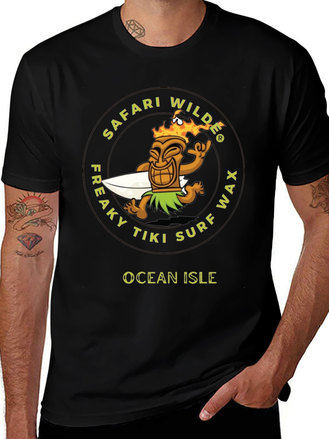 Safari Wilde Tiki Surf Wax Graphic T-Shirt