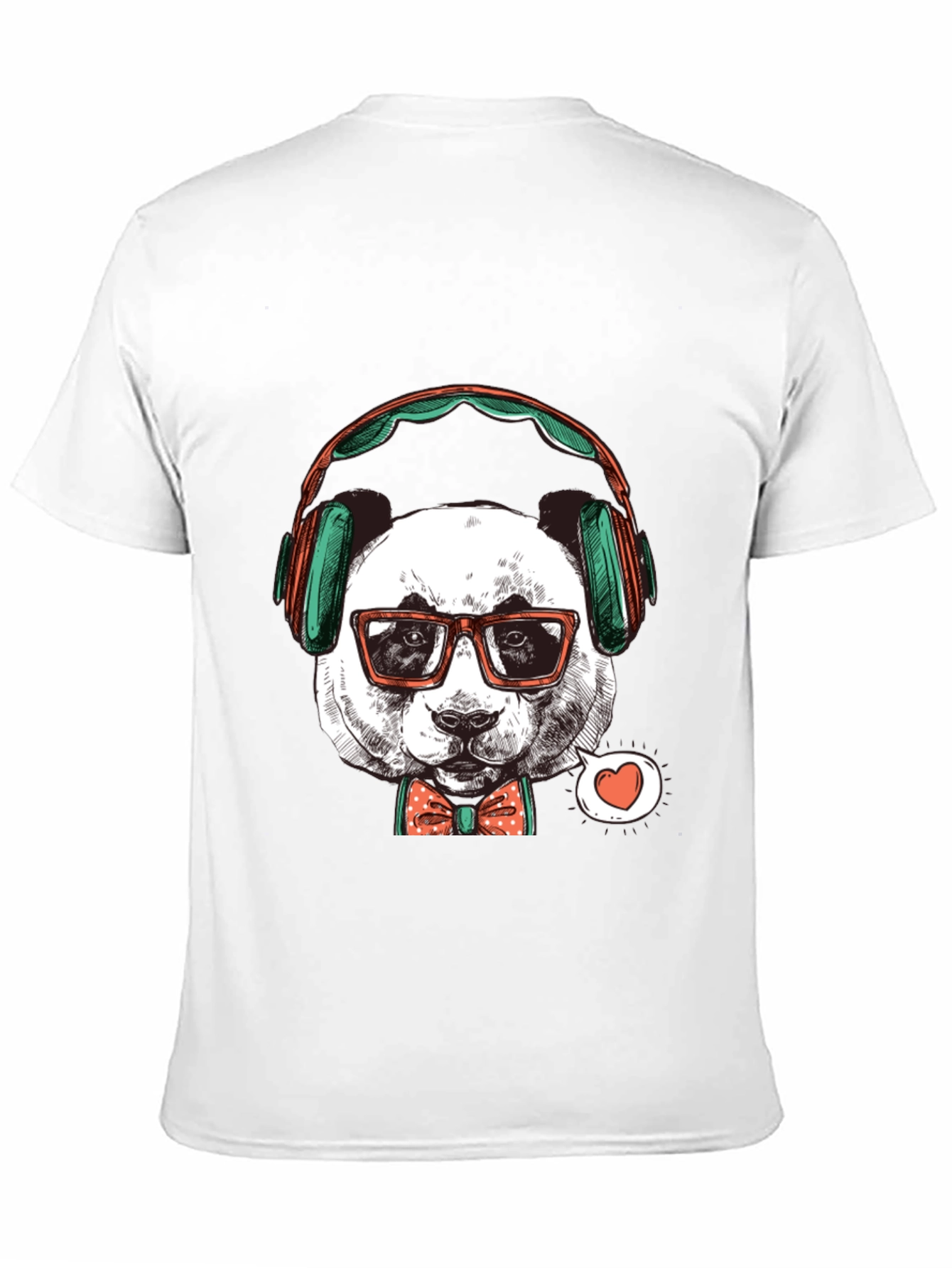 Hipster Panda Graphic Tee - Trendy Mens T-Shirt