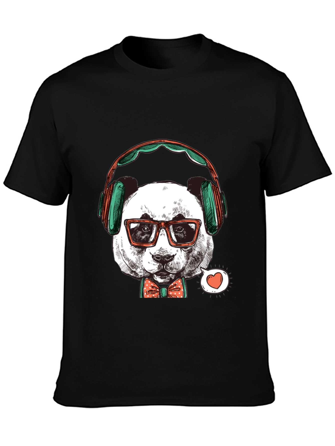 Hipster Panda Graphic Tee - Trendy Mens T-Shirt