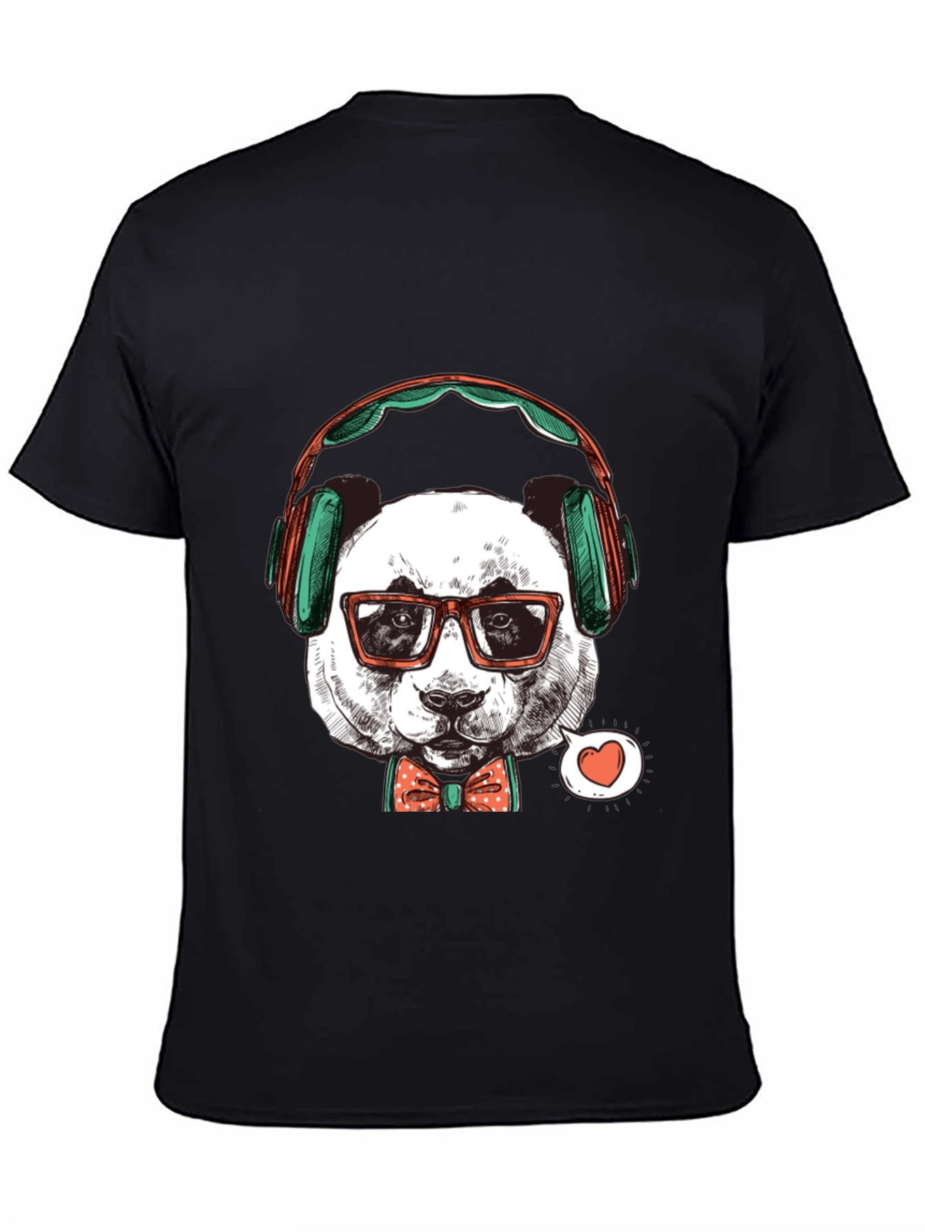 Hipster Panda Graphic Tee - Trendy Mens T-Shirt