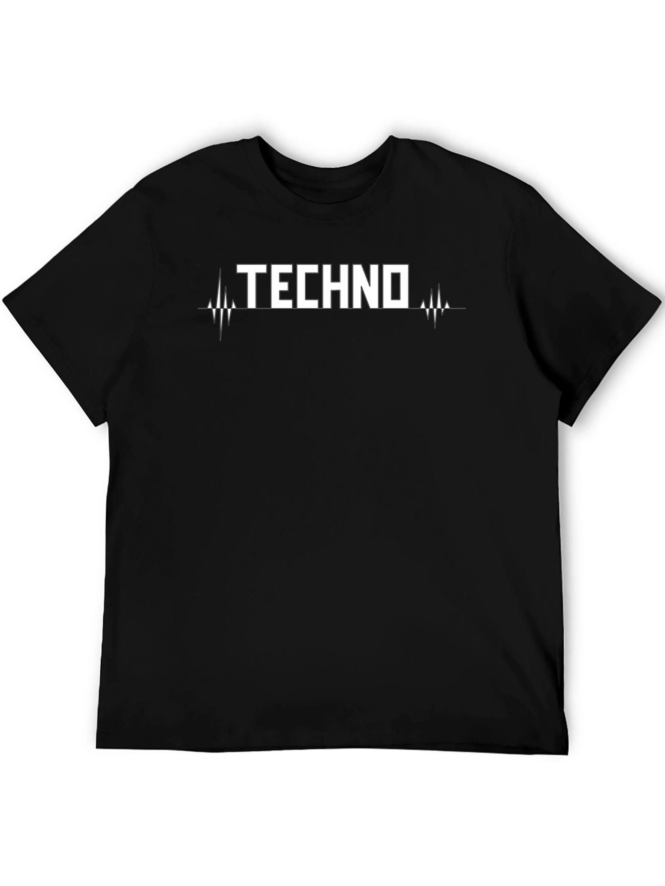 Techno Graphic Print Crew Neck T-Shirt