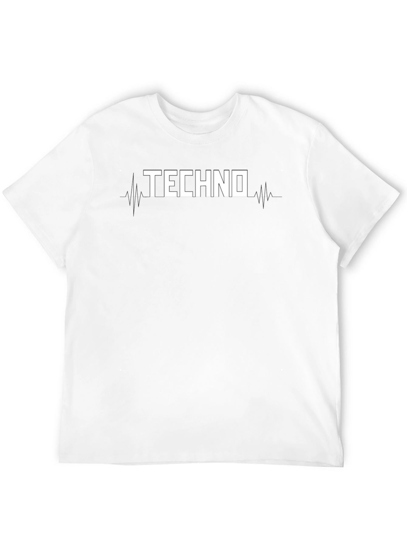 Techno Graphic Print Crew Neck T-Shirt