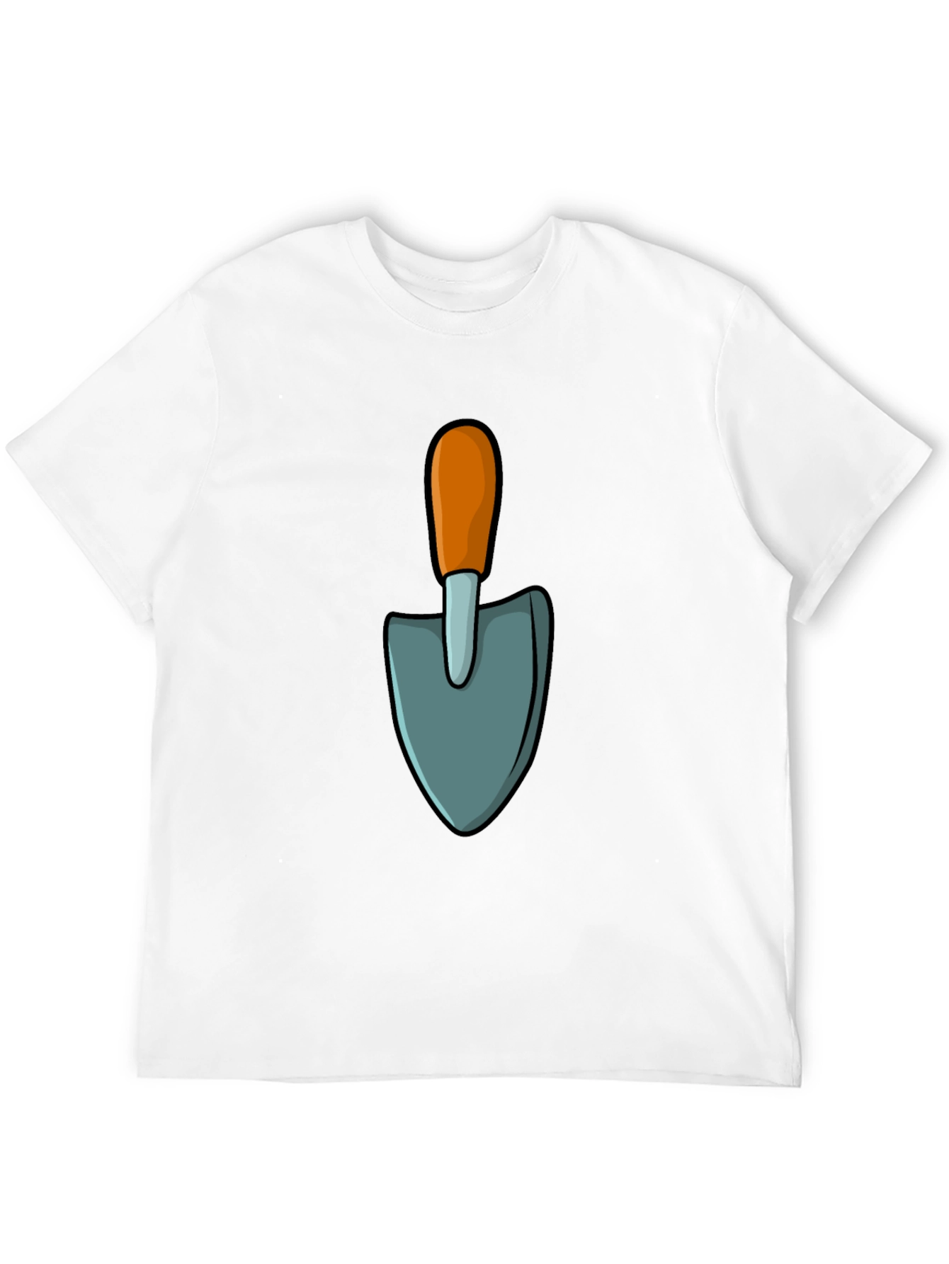 Gardening Shovel Graphic Tee - Black Casual T-Shirt