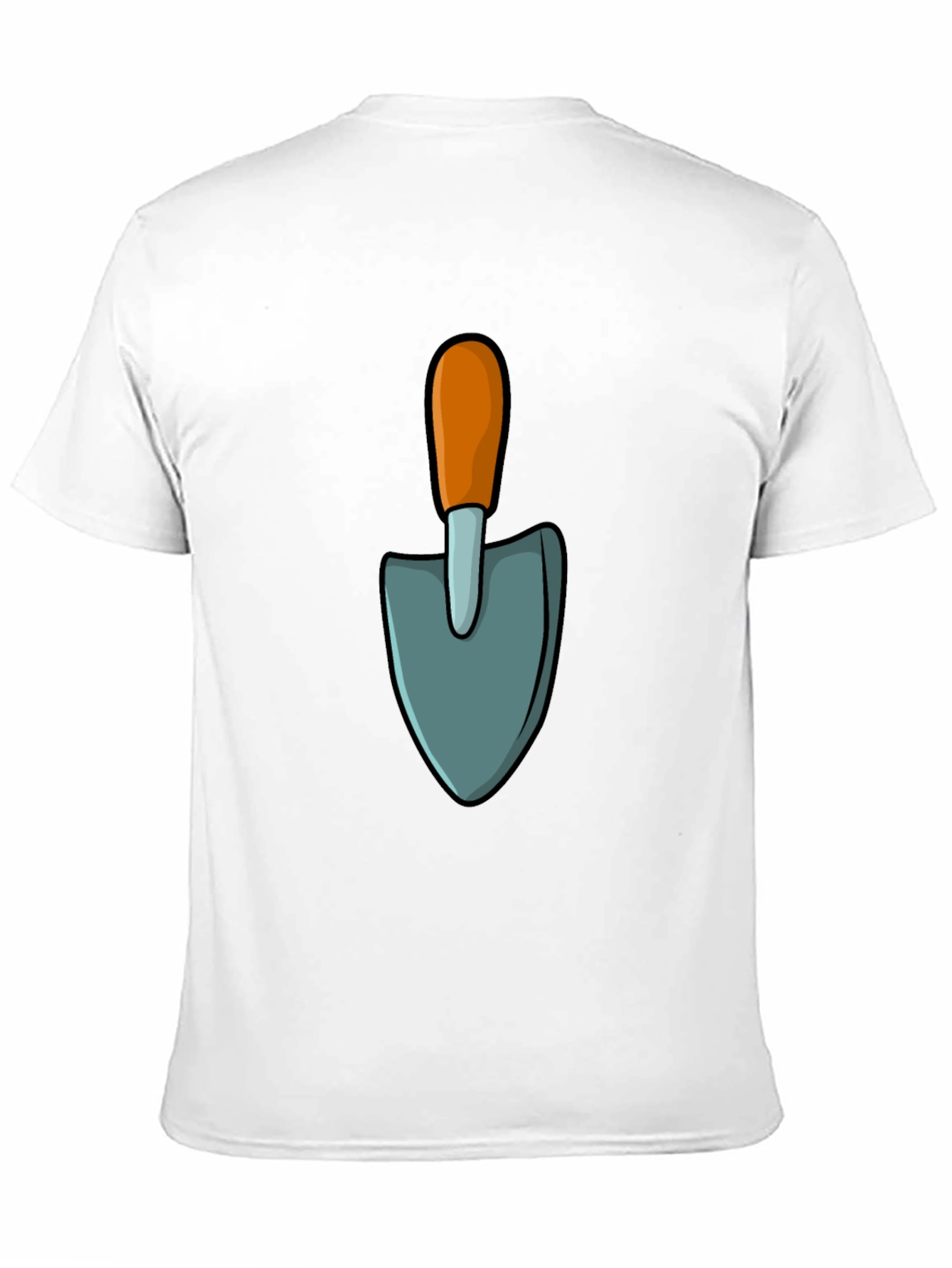 Gardening Shovel Graphic Tee - Black Casual T-Shirt