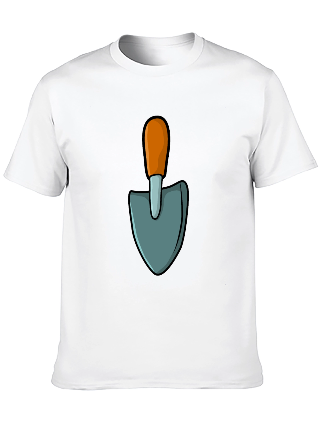 Gardening Shovel Graphic Tee - Black Casual T-Shirt
