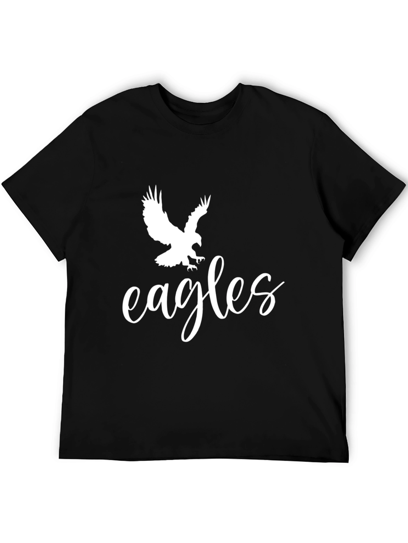 Eagles Graphic Tee - Black Cotton T-Shirt
