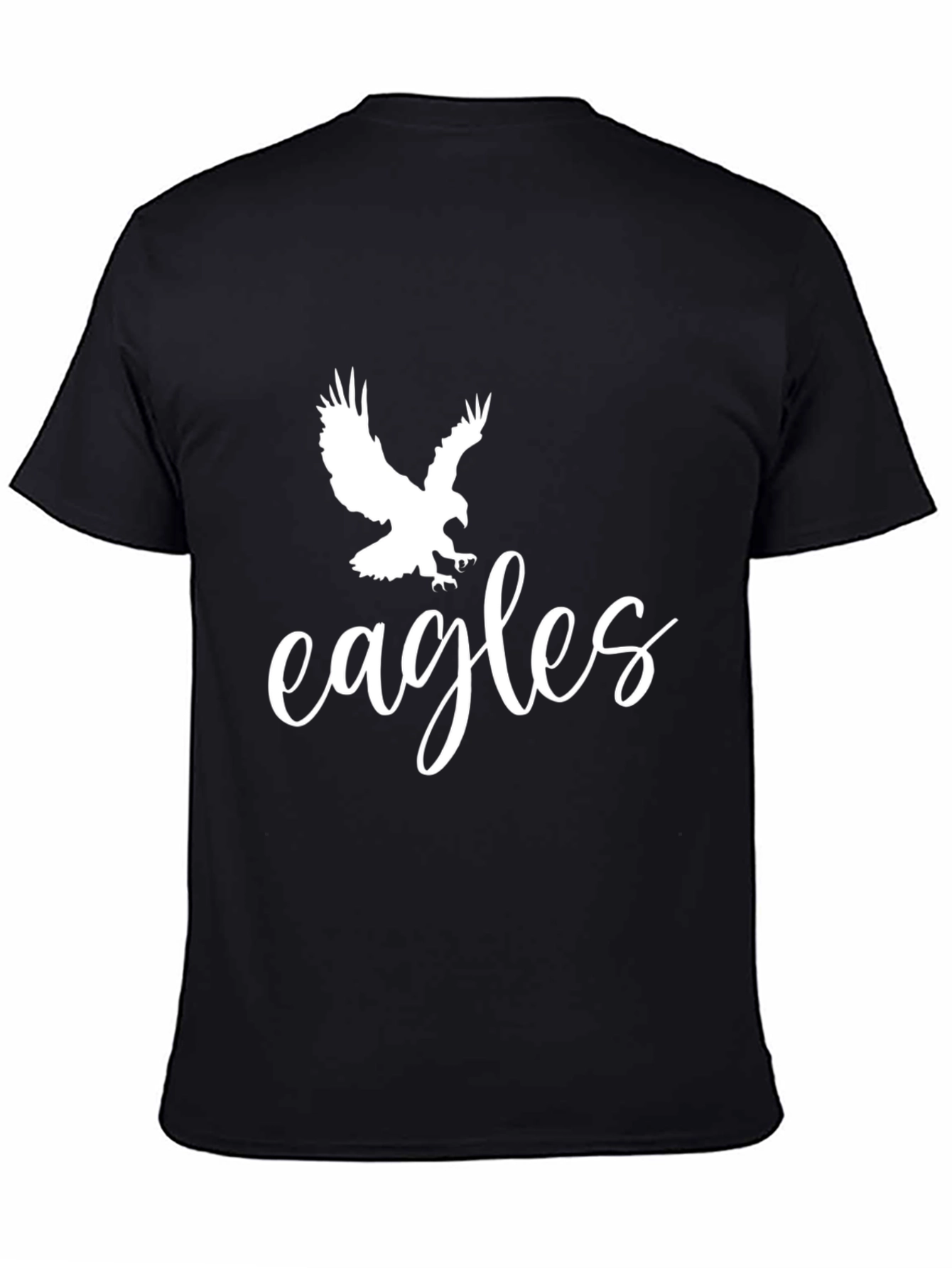 Eagles Graphic Tee - Black Cotton T-Shirt
