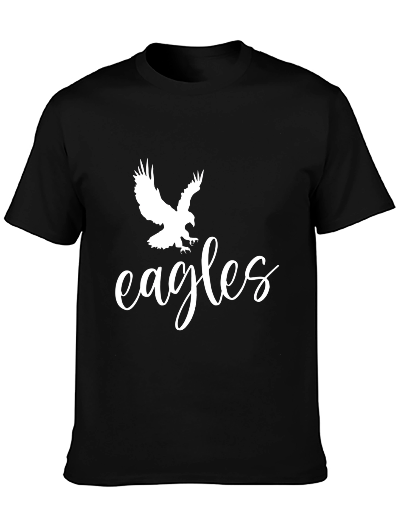 Eagles Graphic Tee - Black Cotton T-Shirt
