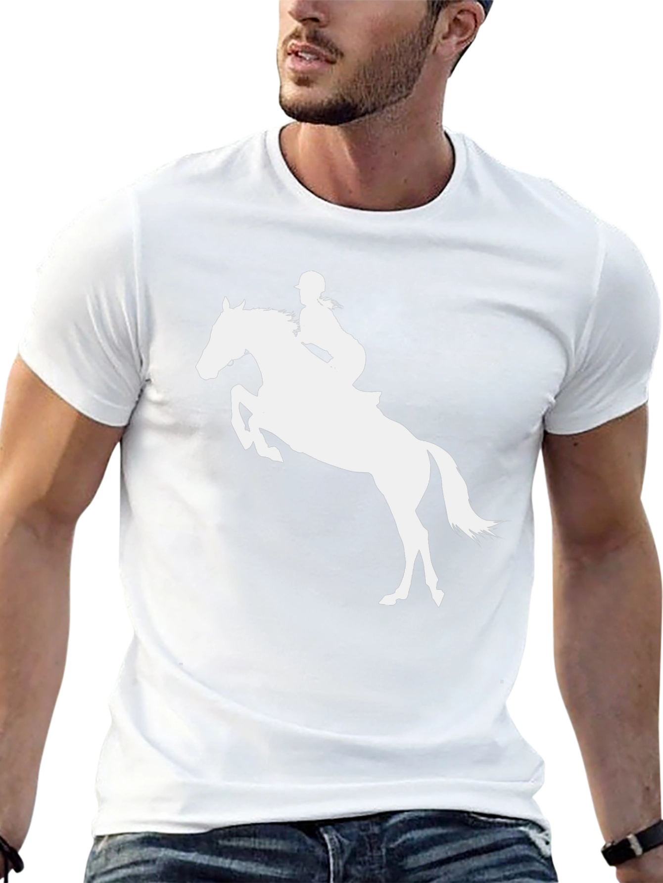 Equestrian Horse Riding T-Shirt - Black