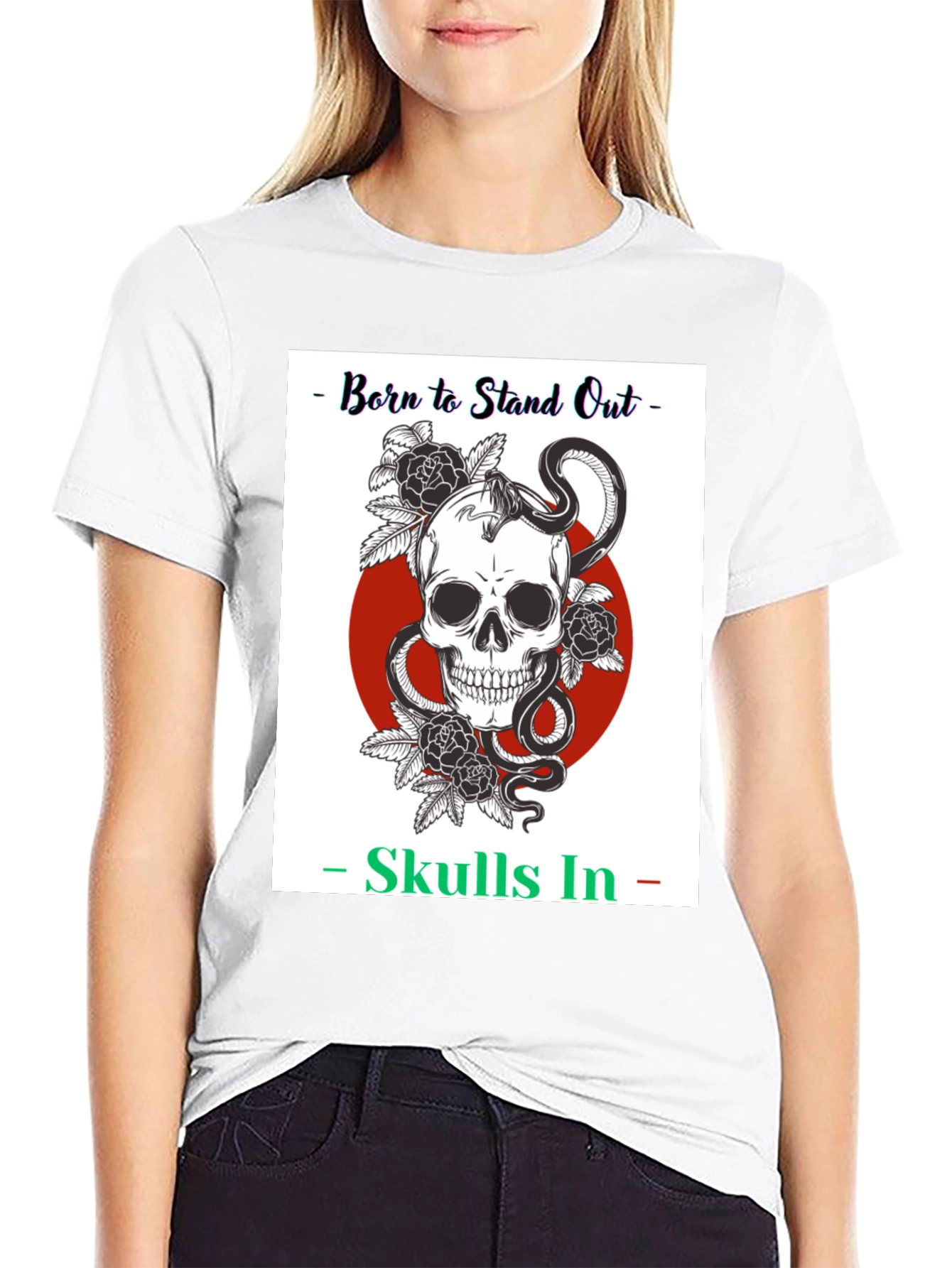 Born to Stand Out Skull T-Shirt