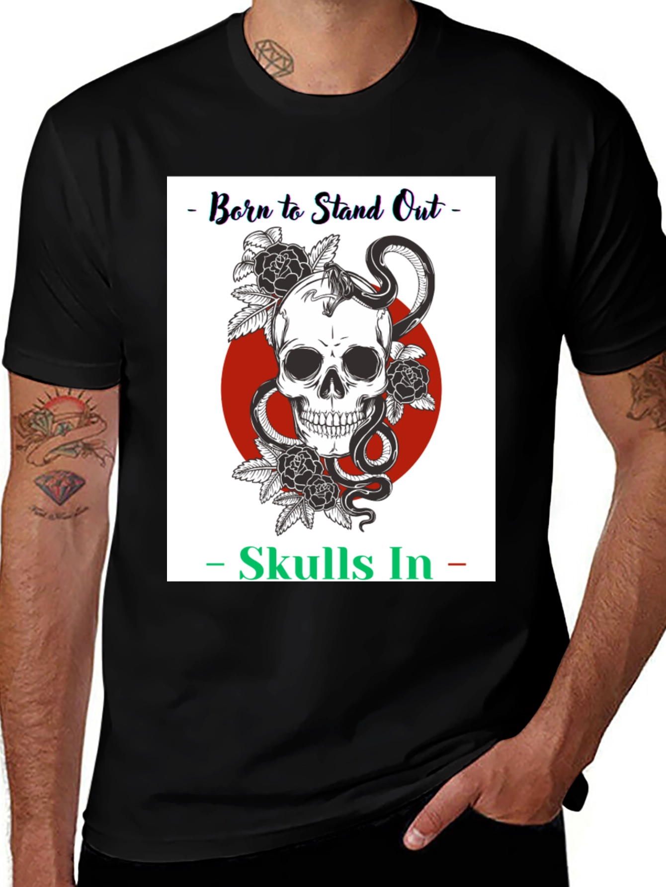 Born to Stand Out Skull T-Shirt