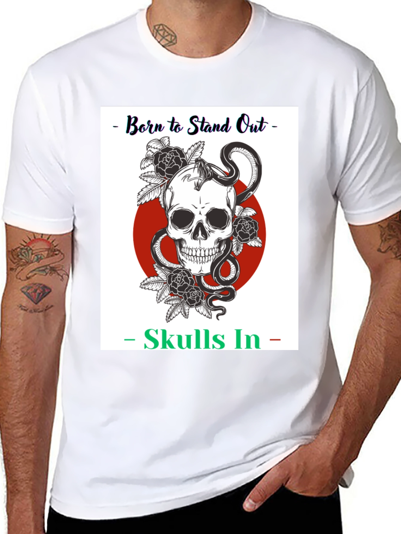 Born to Stand Out Skull T-Shirt