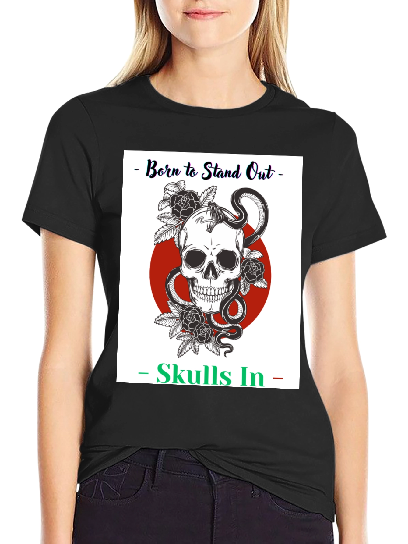 Born to Stand Out Skull T-Shirt