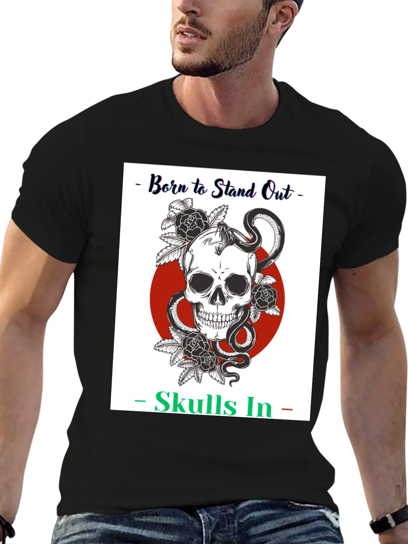 Born to Stand Out Skull T-Shirt