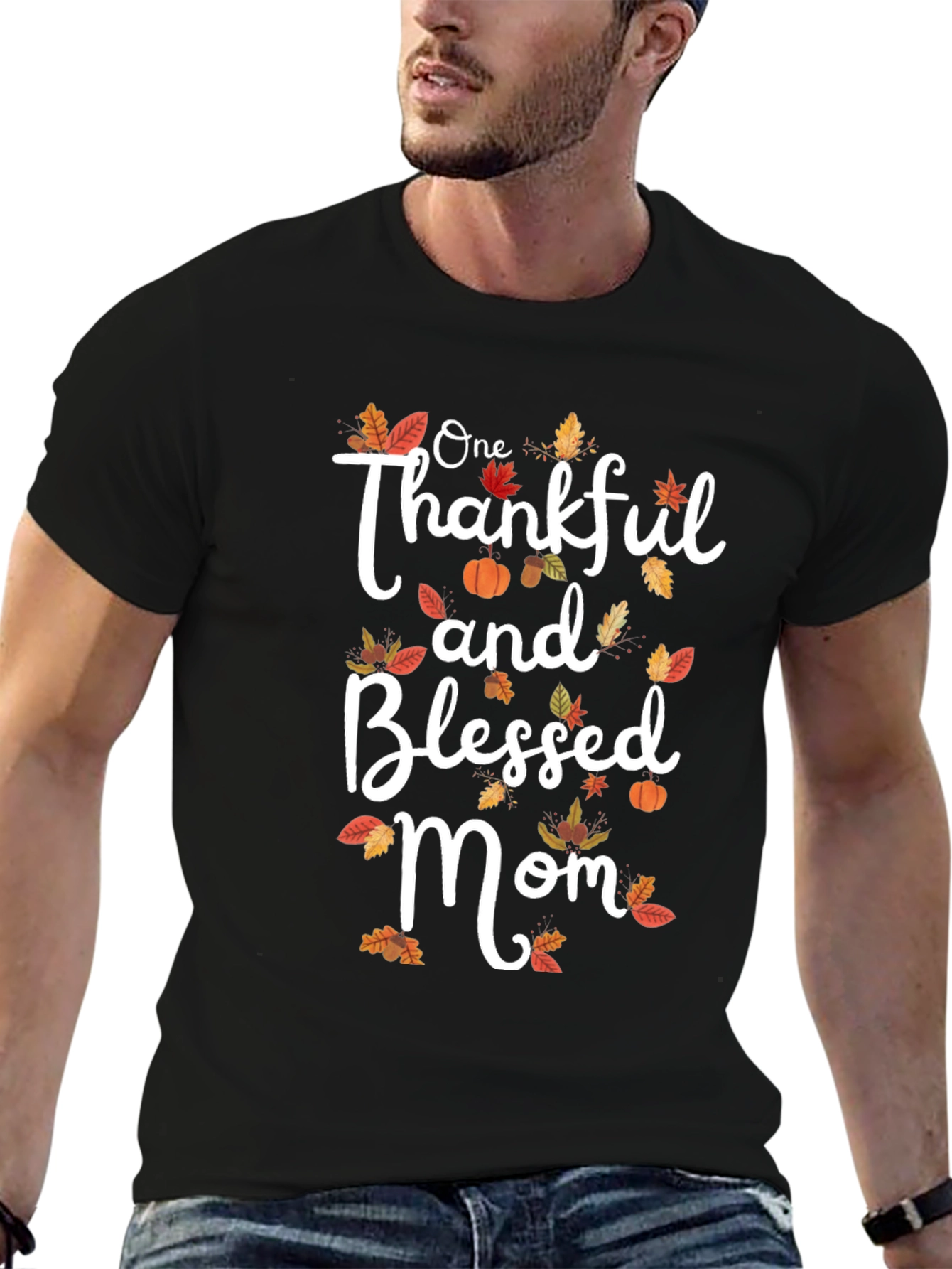 Thankful & Blessed Mom T-Shirt | Fall Graphic Tee