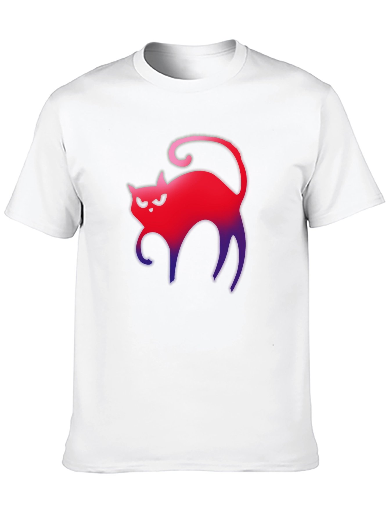 Gradient Cat Graphic Tee - Mens Black T-Shirt