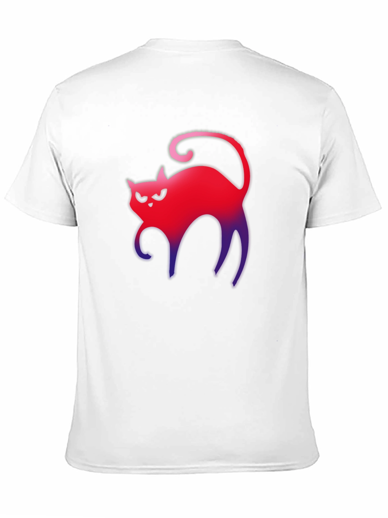 Gradient Cat Graphic Tee - Mens Black T-Shirt