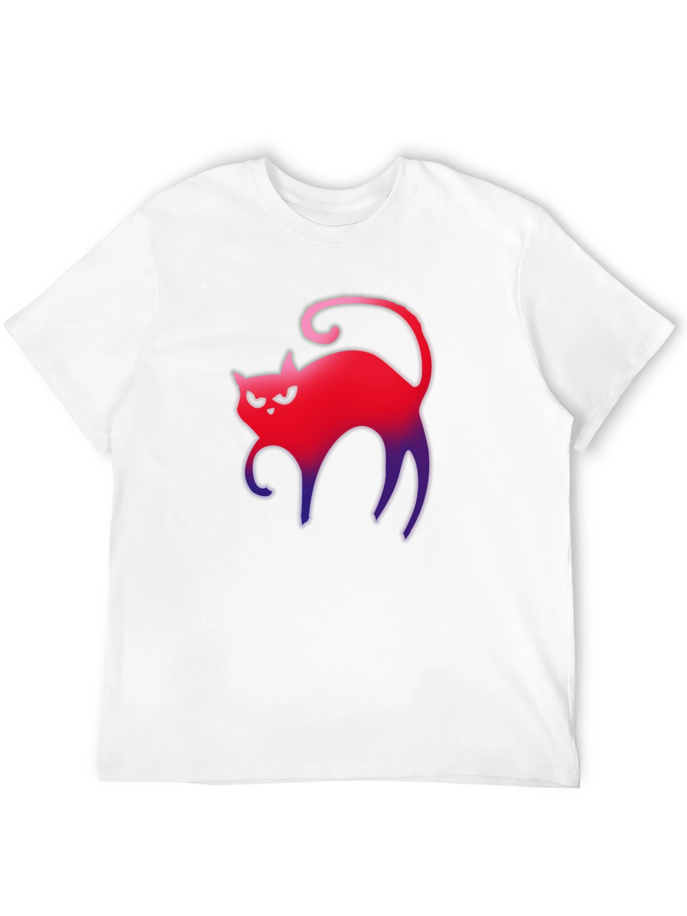Gradient Cat Graphic Tee - Mens Black T-Shirt