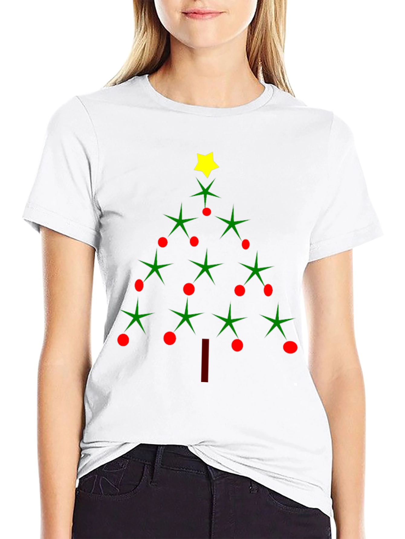 Festive Christmas Tree Graphic Tee - Holiday Apparel