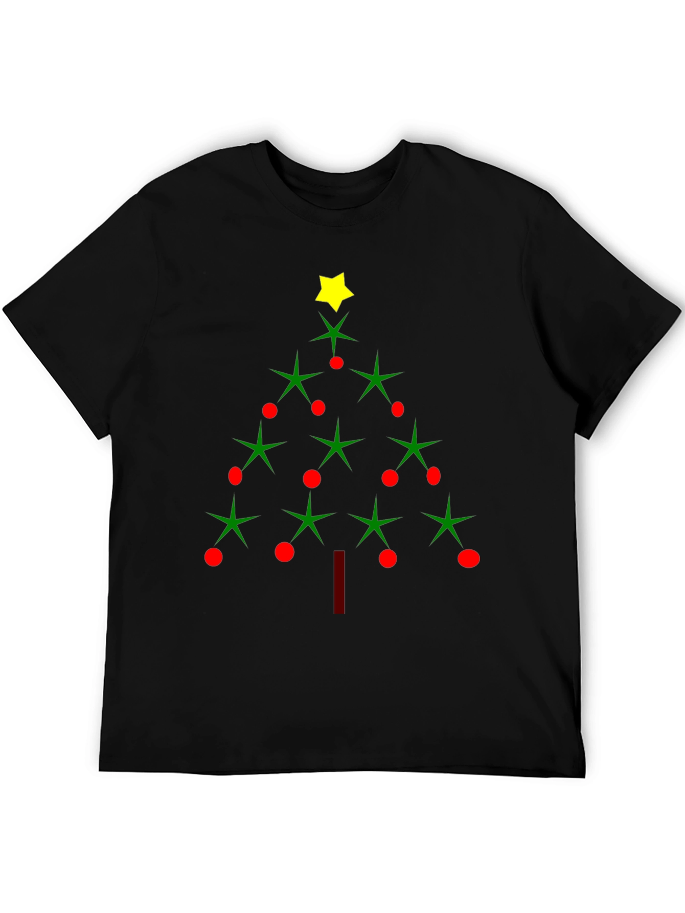 Festive Christmas Tree Graphic Tee - Holiday Apparel
