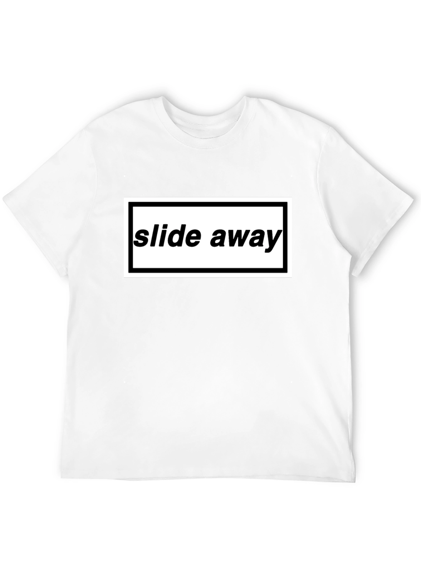 Slide Away Graphic Tee - Black Cotton T-Shirt
