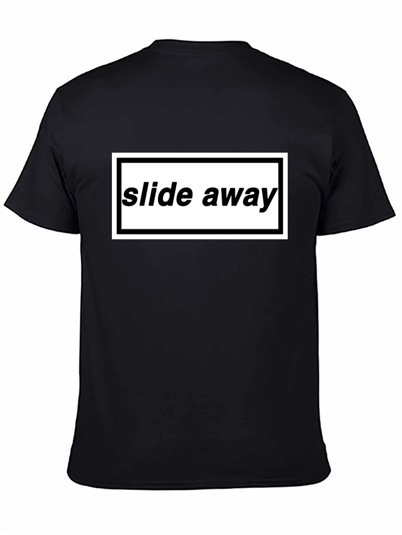 Slide Away Graphic Tee - Black Cotton T-Shirt