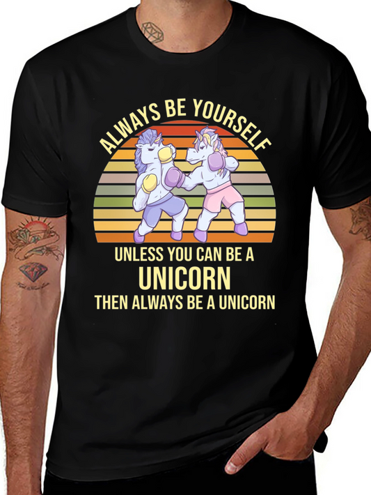 Always Be Yourself Unicorn Boxing Graphic Tee
