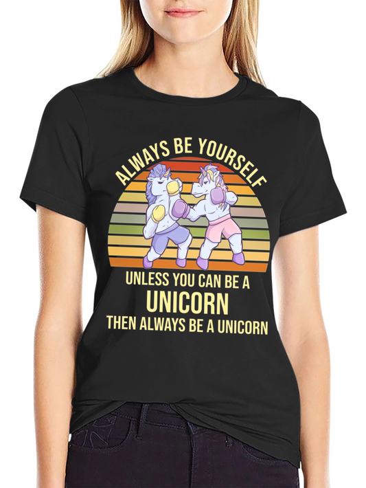 Always Be Yourself Unicorn Boxing Graphic Tee