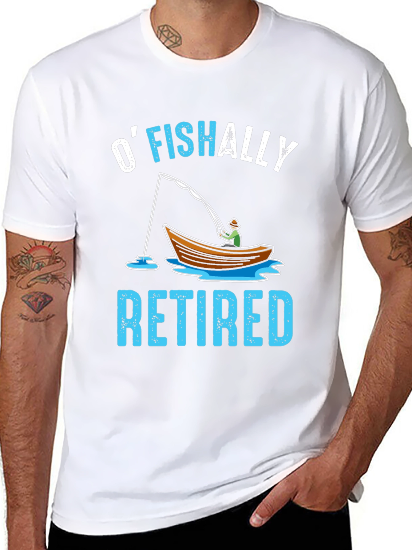 OFISHALLY Retired T-Shirt Fishing Retirement