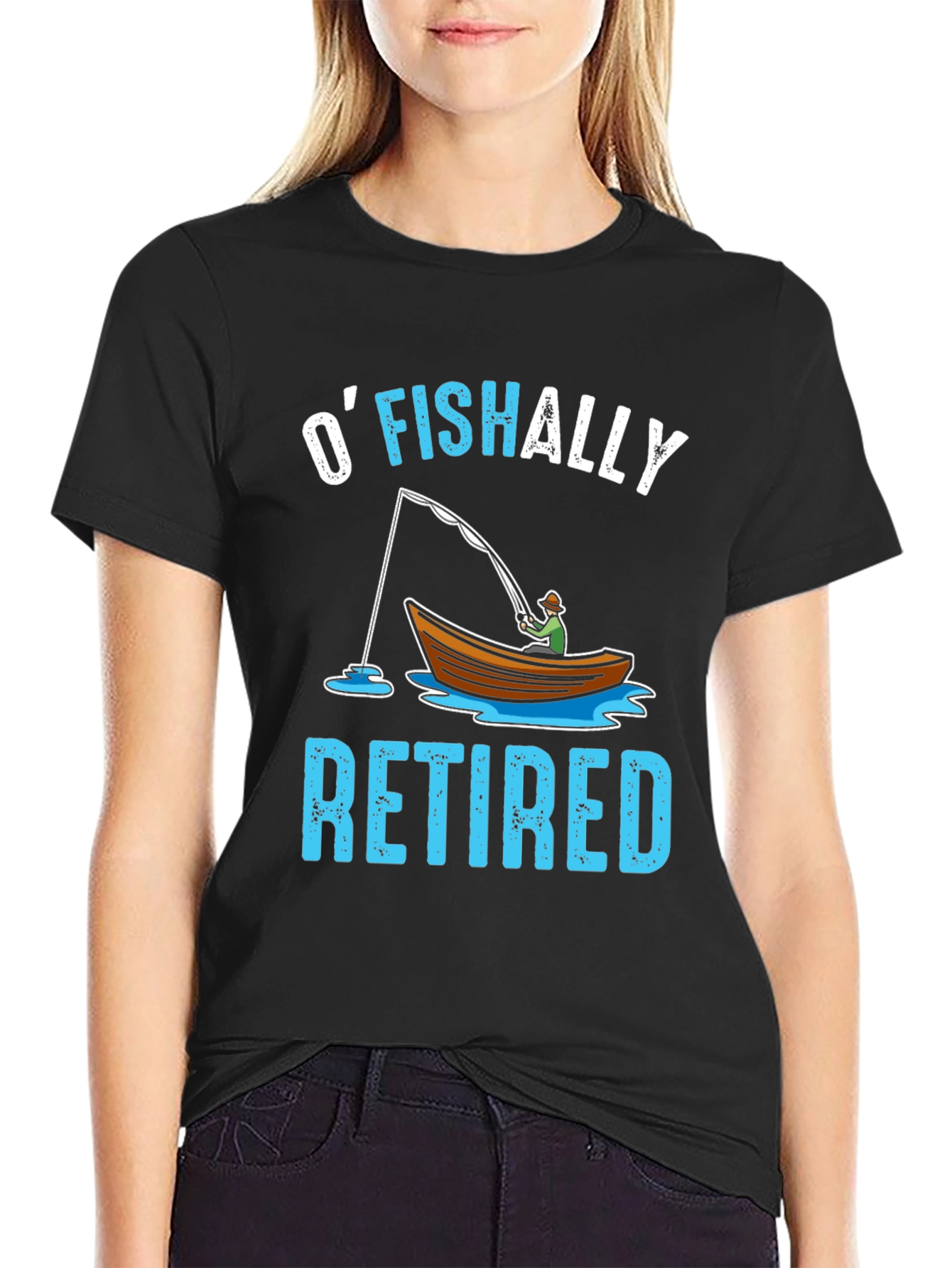 OFISHALLY Retired T-Shirt Fishing Retirement