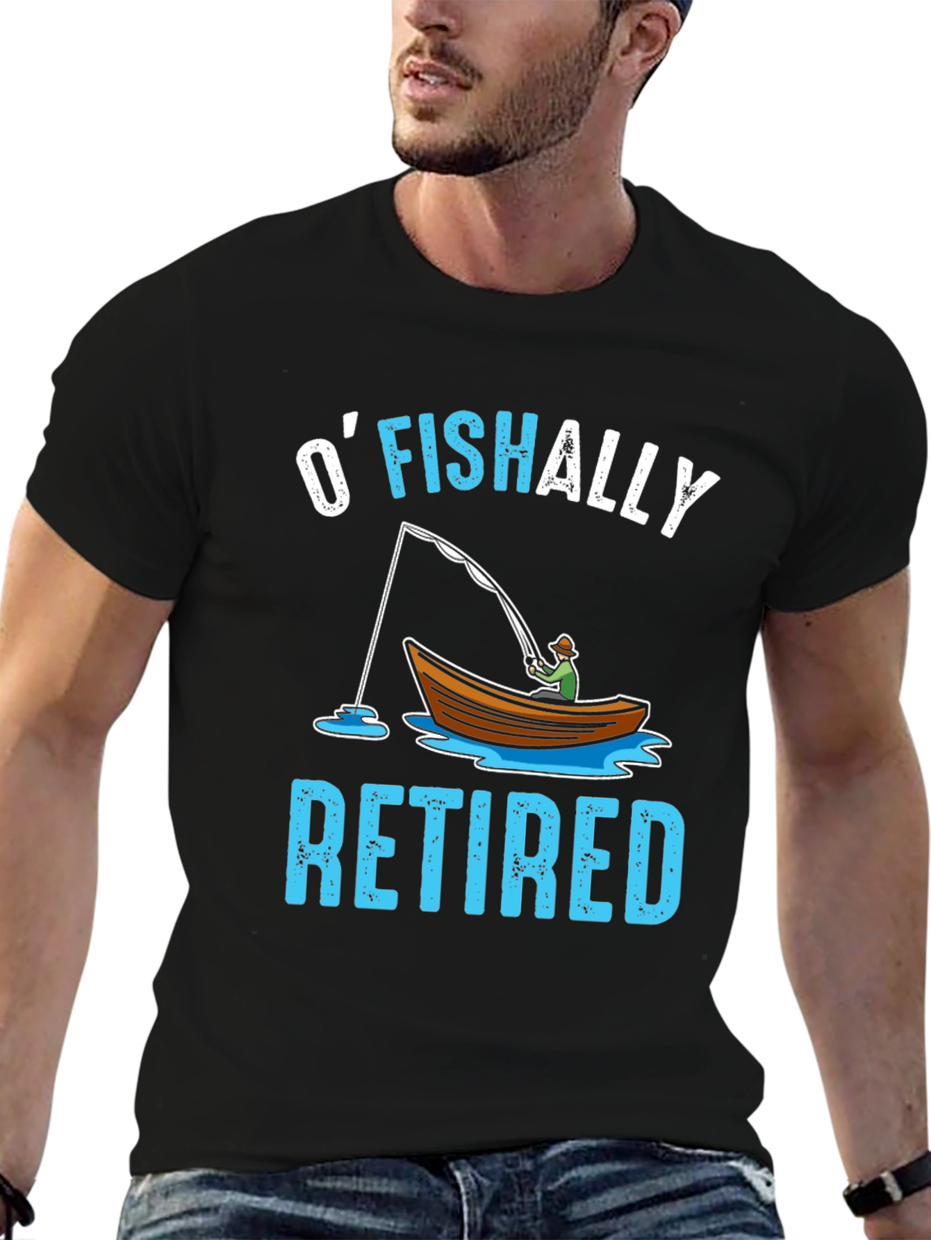 OFISHALLY Retired T-Shirt Fishing Retirement