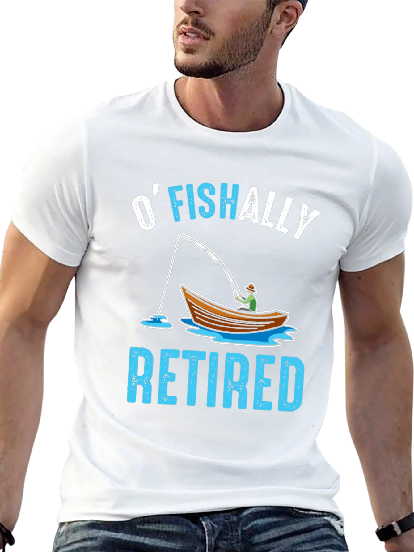 OFISHALLY Retired T-Shirt Fishing Retirement