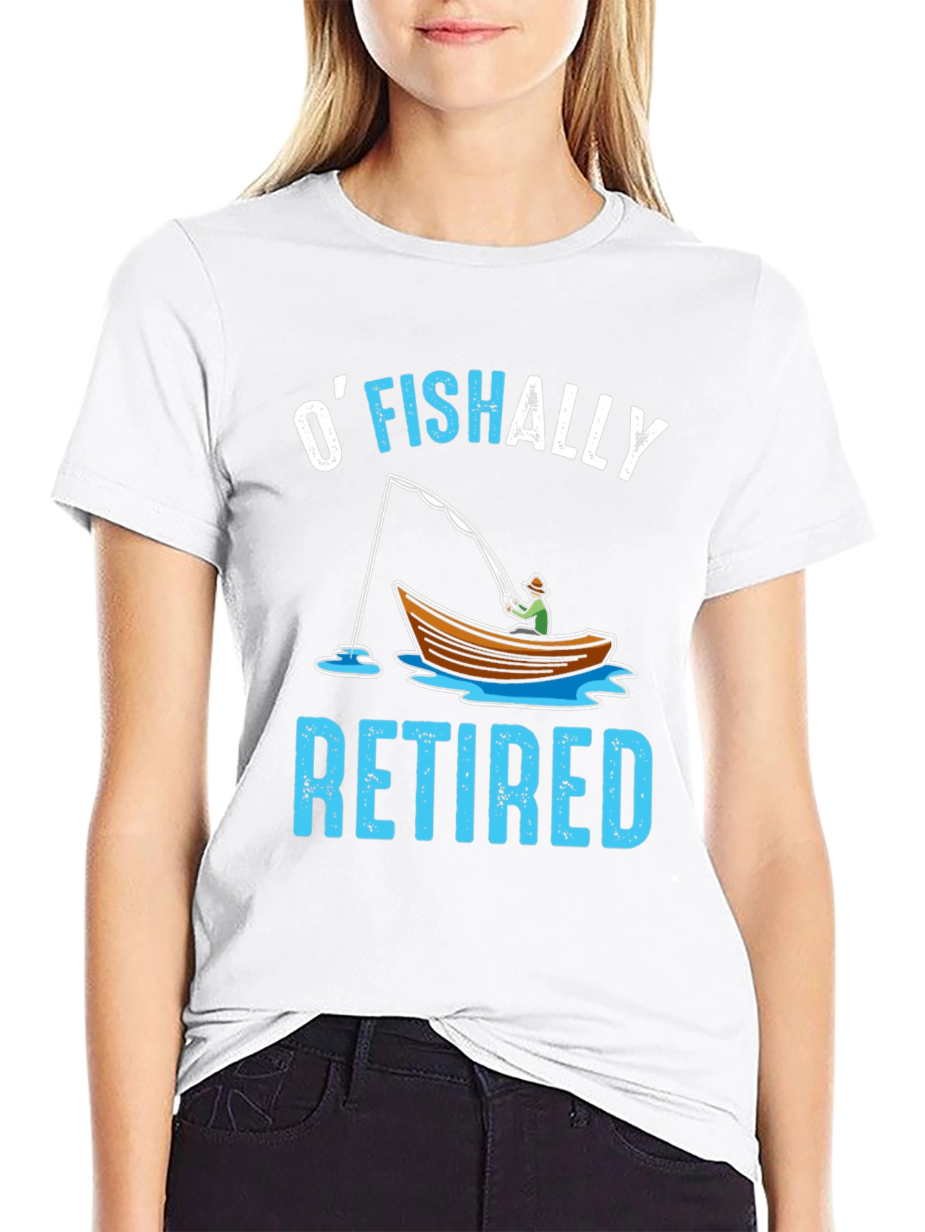 OFISHALLY Retired T-Shirt Fishing Retirement