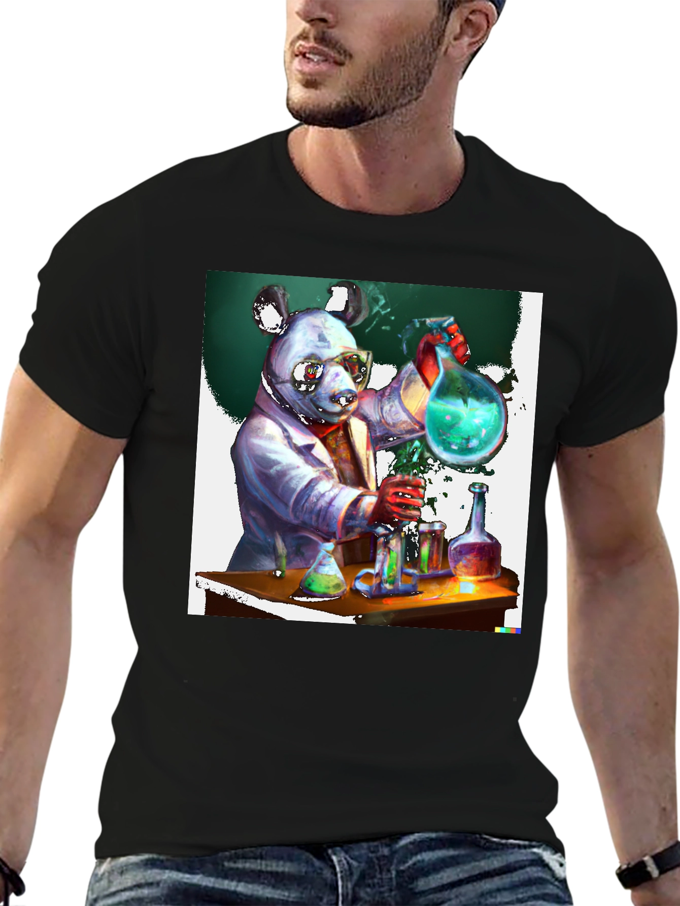 Scientist Panda Graphic Tee - Quirky & Unique