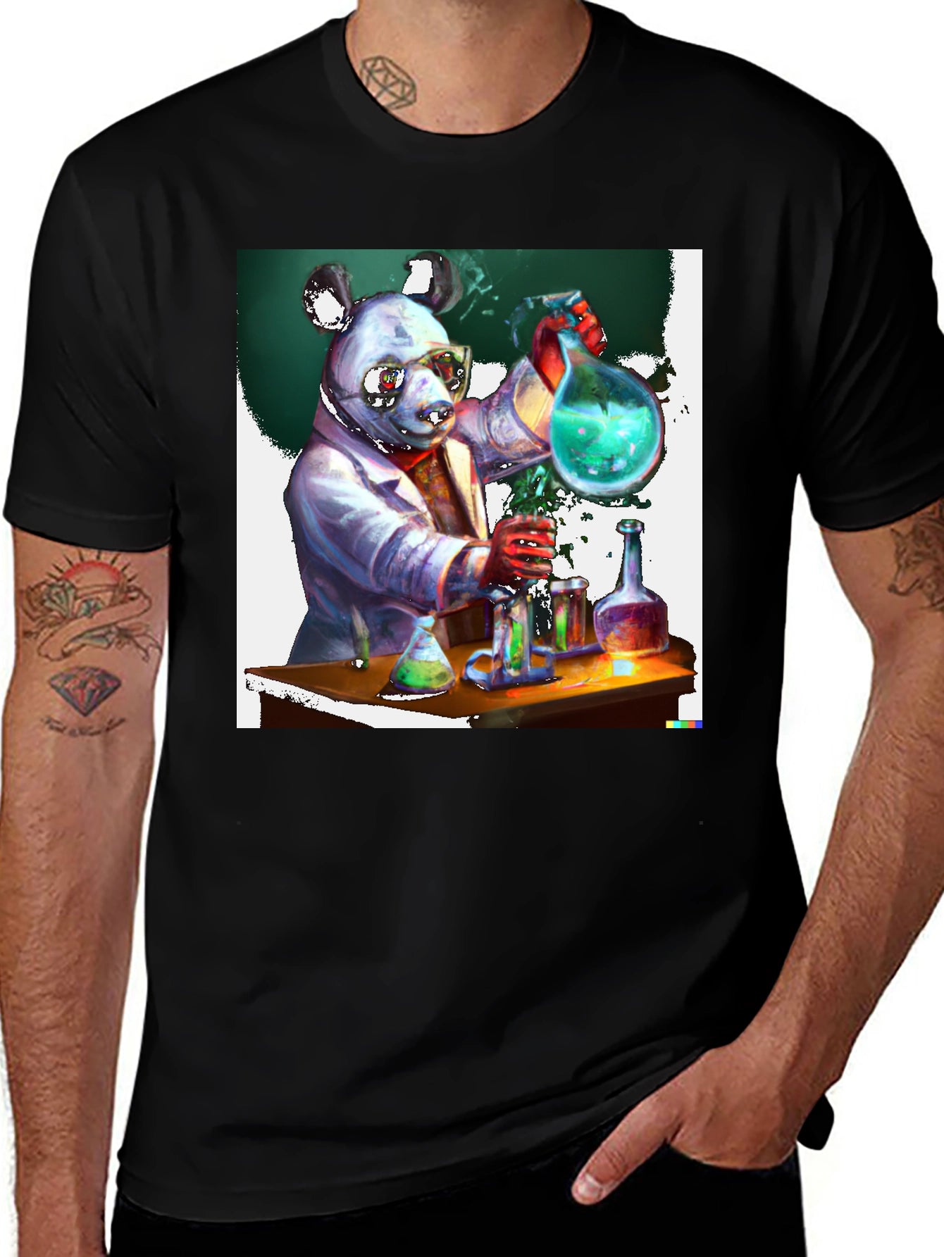 Scientist Panda Graphic Tee - Quirky & Unique
