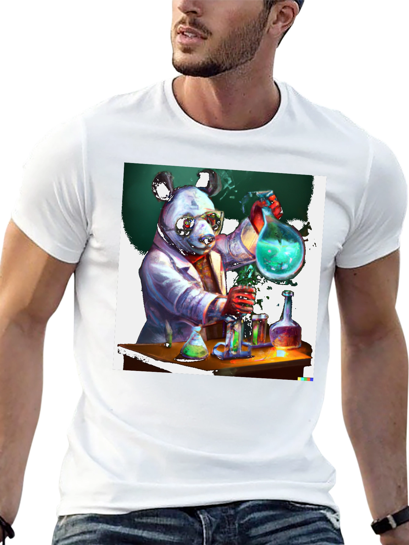 Scientist Panda Graphic Tee - Quirky & Unique