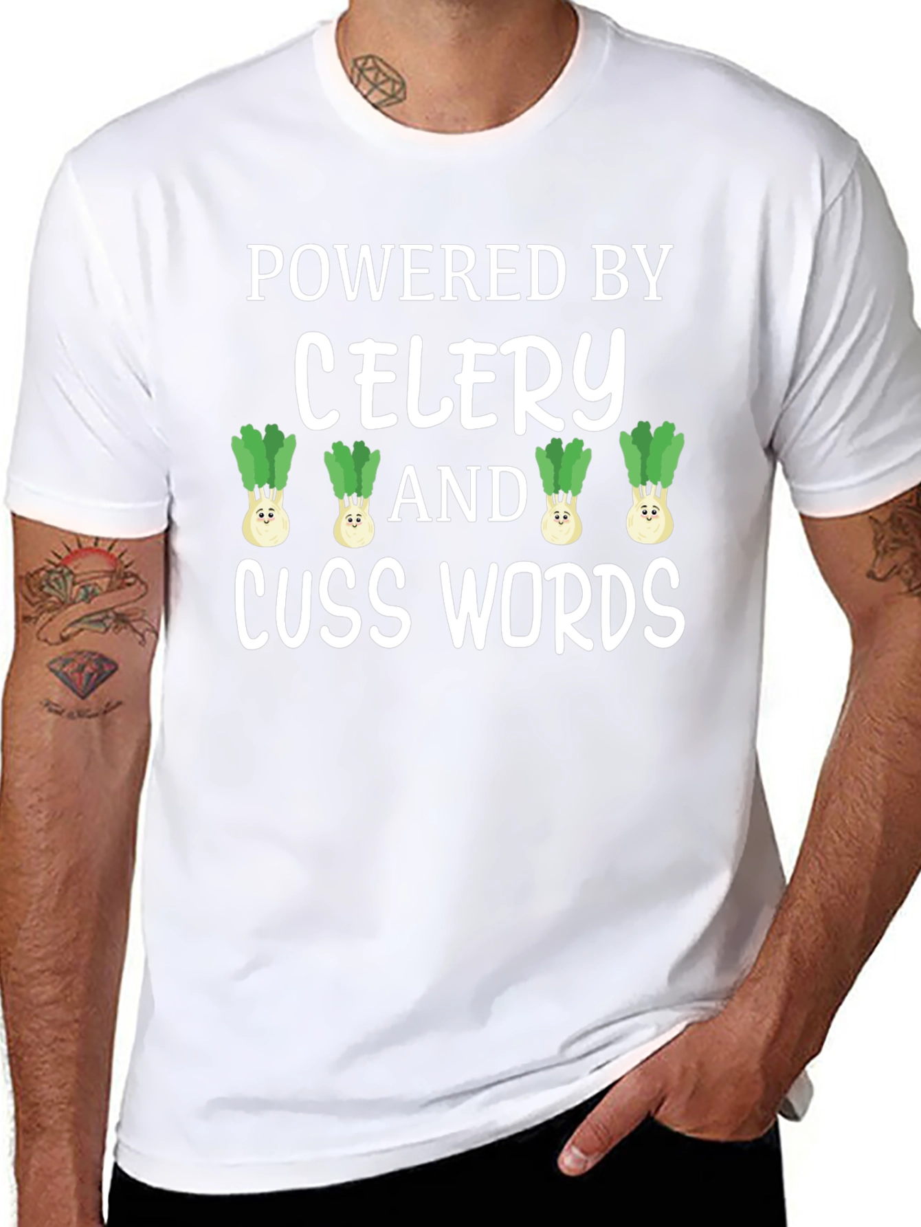 Powered By Celery & Cuss Words T-Shirt