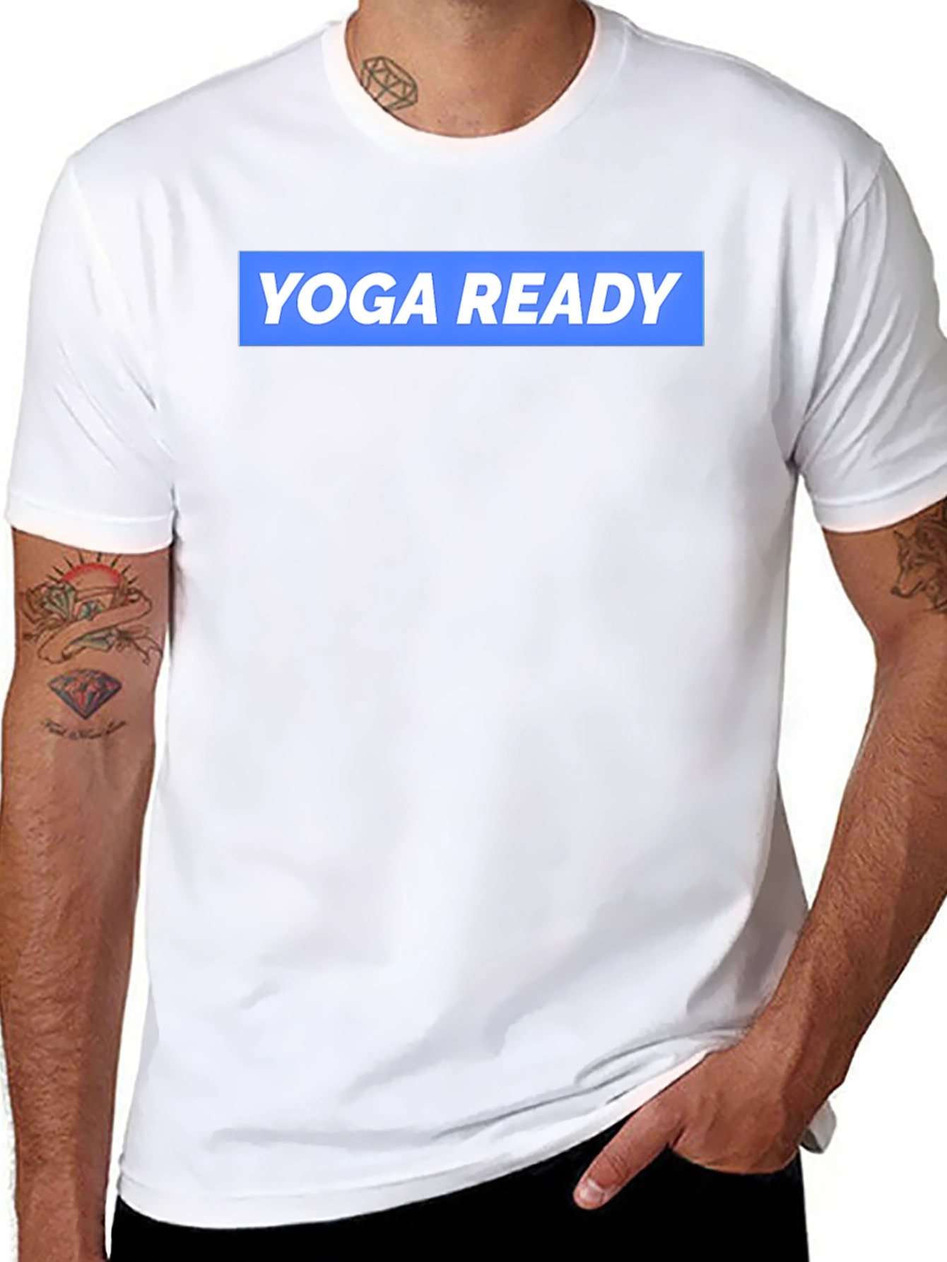 Yoga Ready Black Cotton Graphic Tee