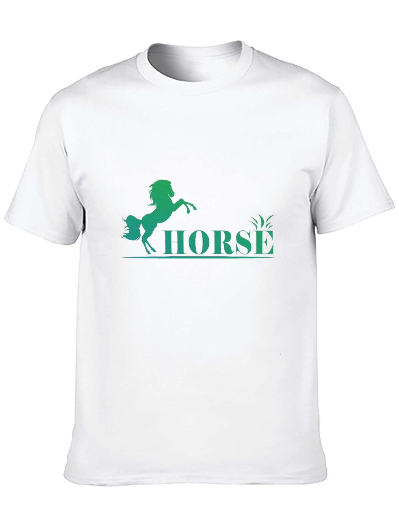 Mens Black Horse Graphic T-Shirt