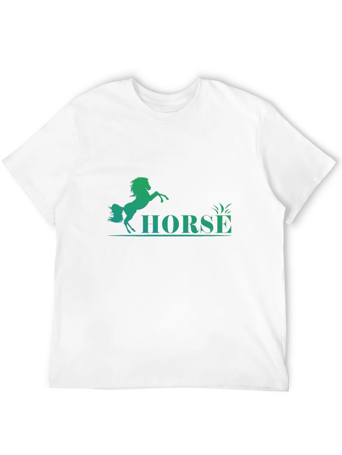 Mens Black Horse Graphic T-Shirt