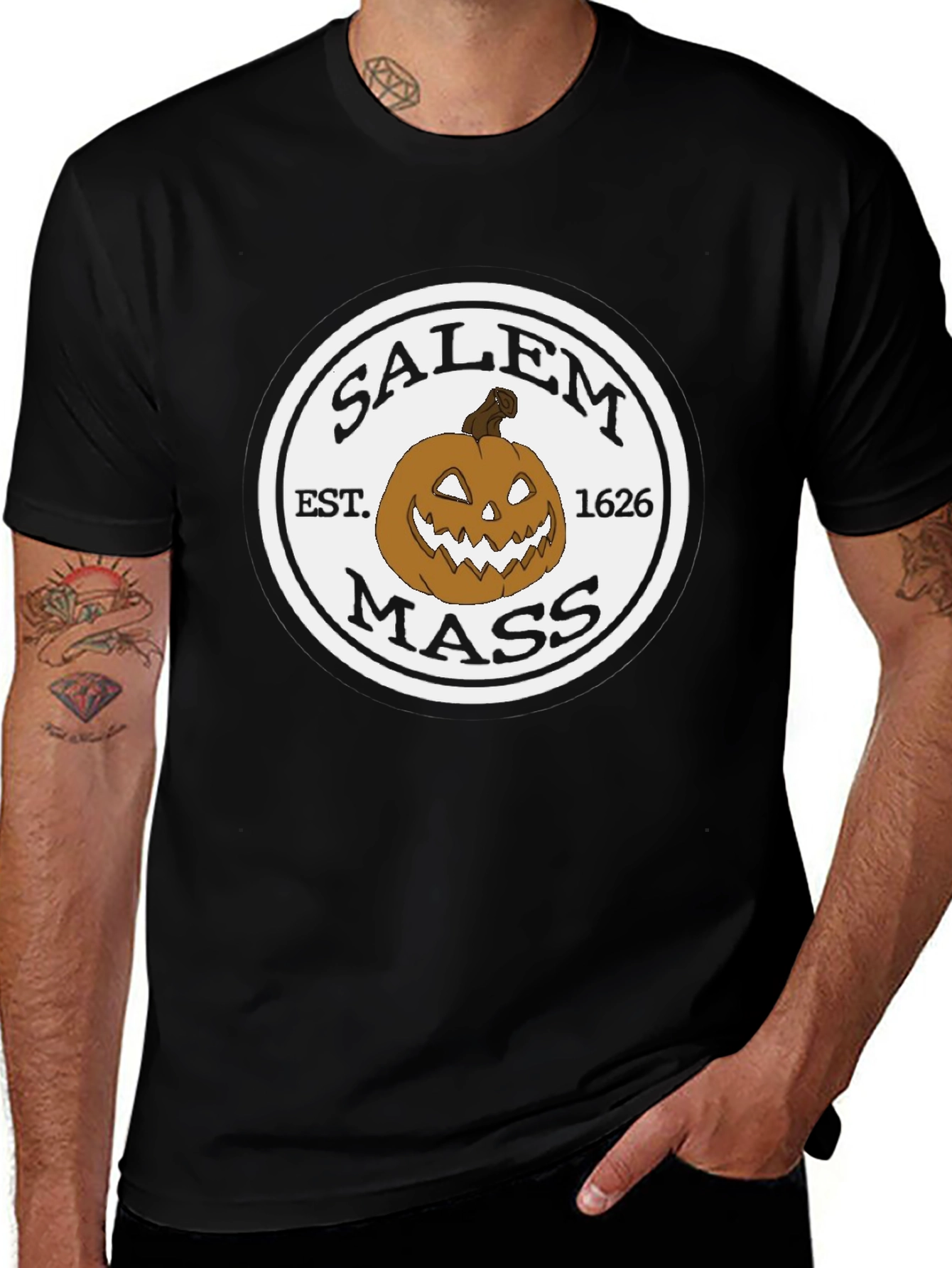 Salem Mass Pumpkin Graphic T-Shirt