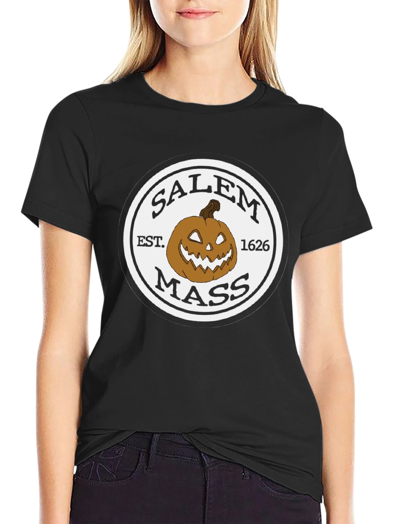 Salem Mass Pumpkin Graphic T-Shirt