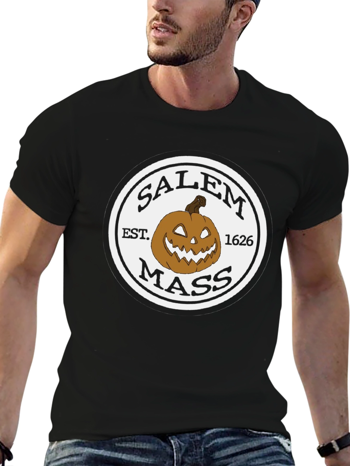 Salem Mass Pumpkin Graphic T-Shirt