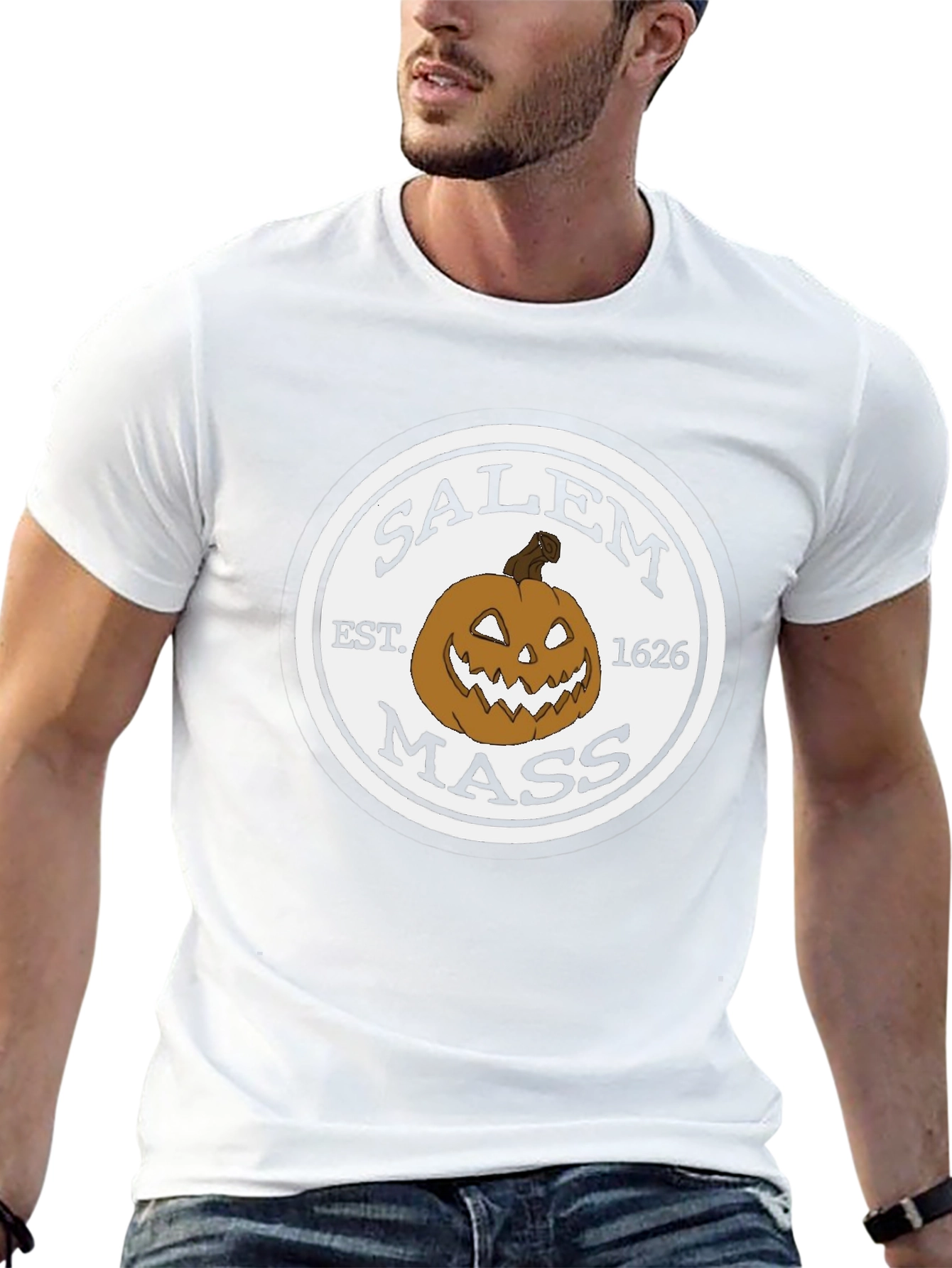 Salem Mass Pumpkin Graphic T-Shirt