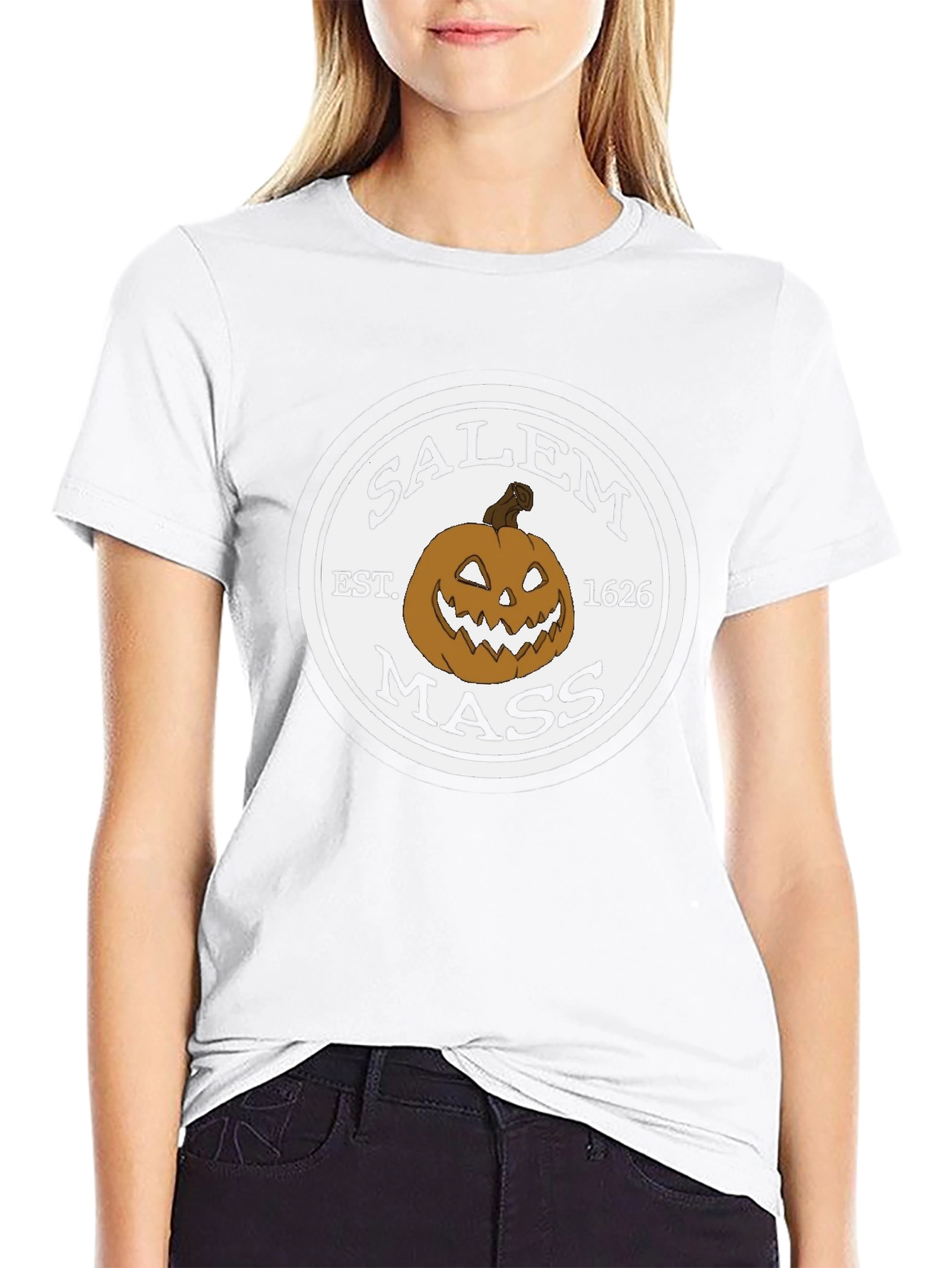 Salem Mass Pumpkin Graphic T-Shirt