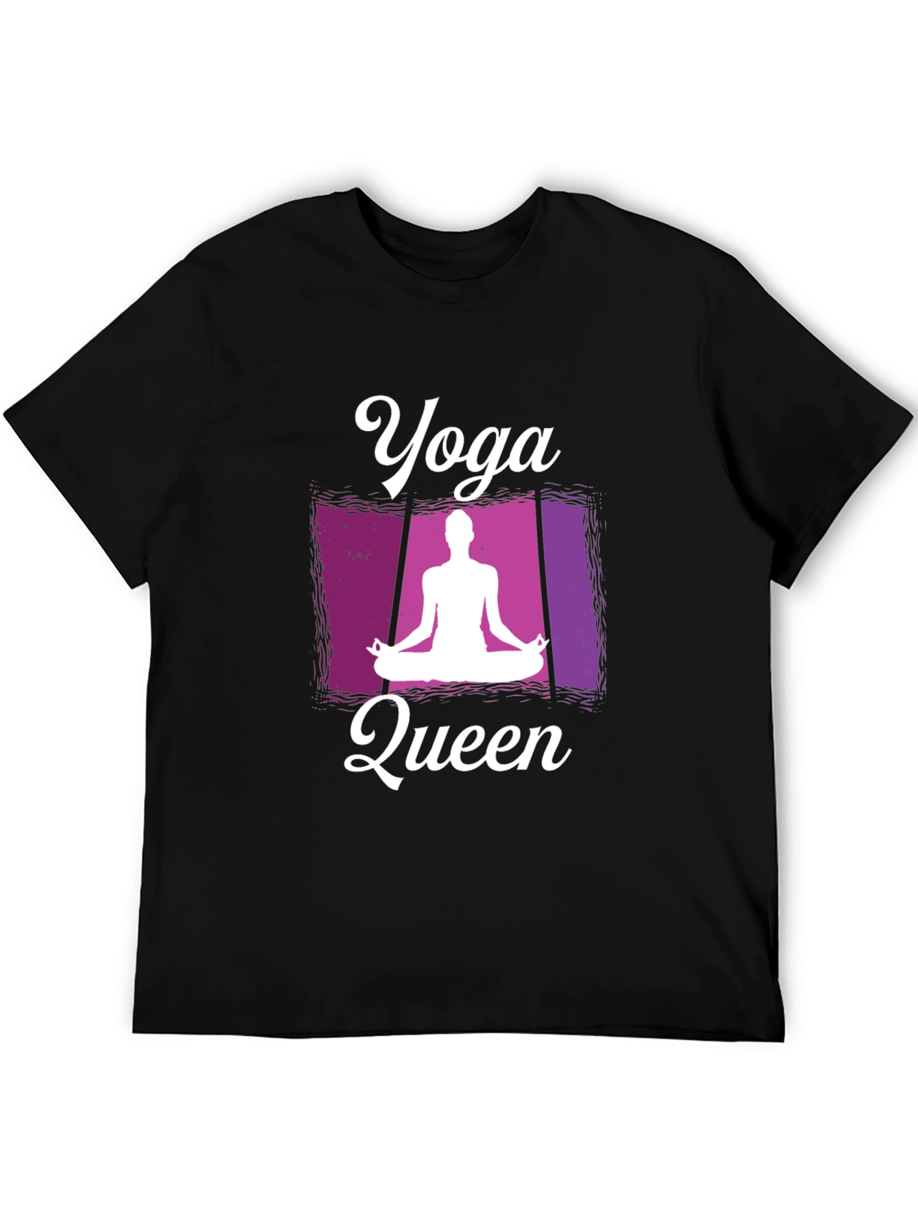 Yoga Queen Graphic Tee - Black Cotton Comfort
